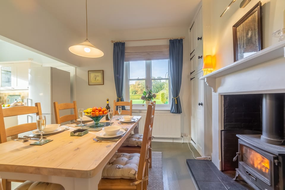 Ground floor: Light the wood burning stove when days are chilly