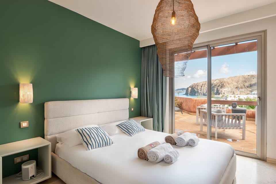 Large bedroom with queen-size bed