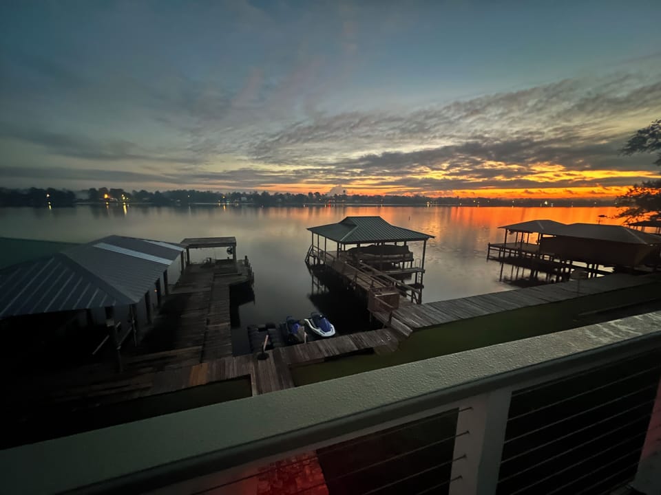 Dusk view from balcony. 