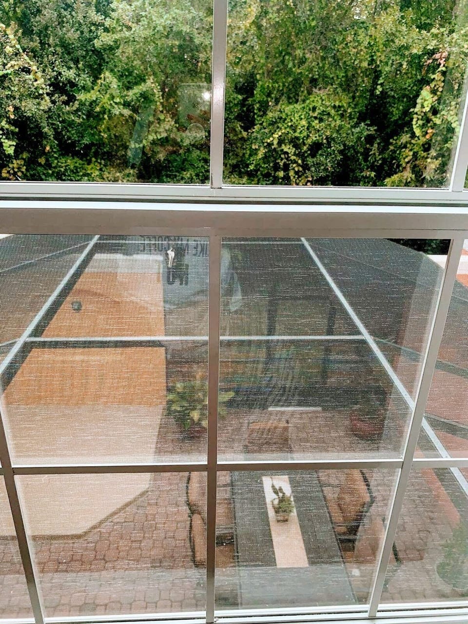 View to the patio from the master suite 