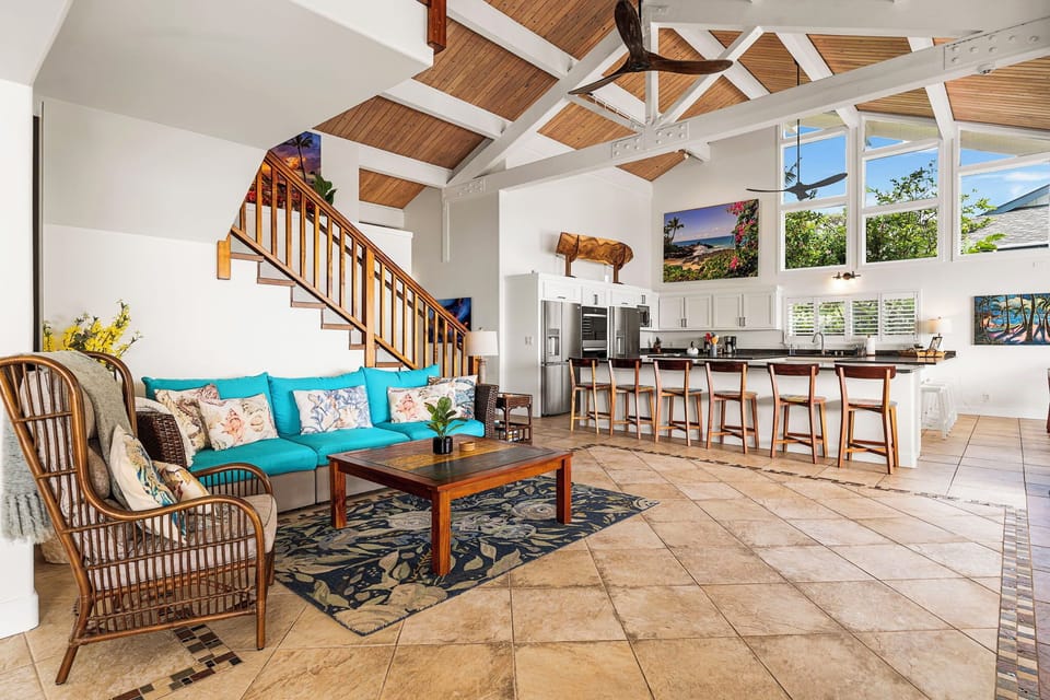 Gather beneath vaulted wood-beam ceilings, where light, space, and connection come naturally.