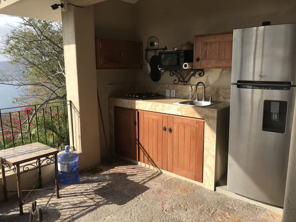 Kitchen has all appliances you’d ever need.