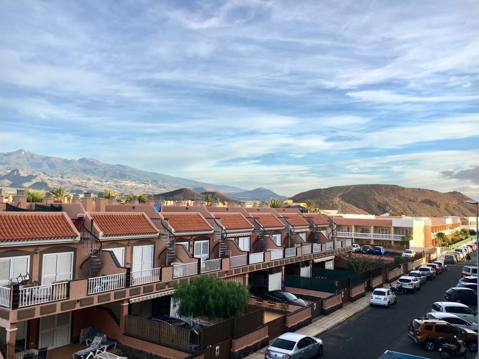 View of the Montaña Amarilla from the balcony