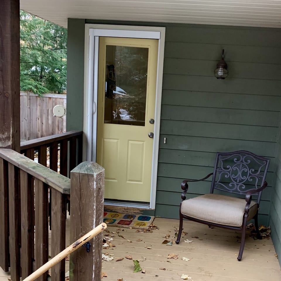 Entrance to the house from the deck