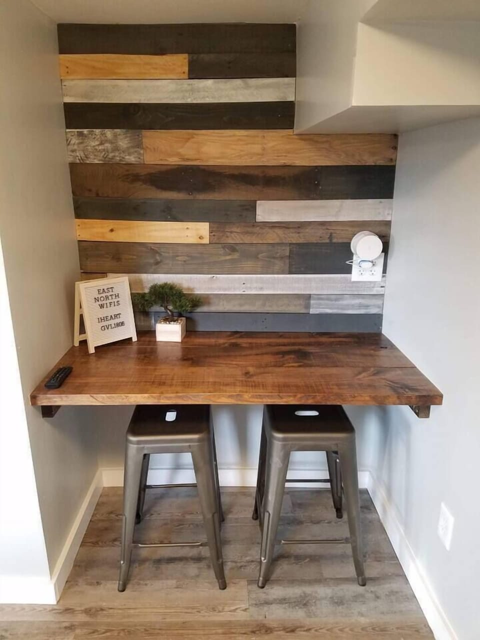 Living room nook for eating or work space