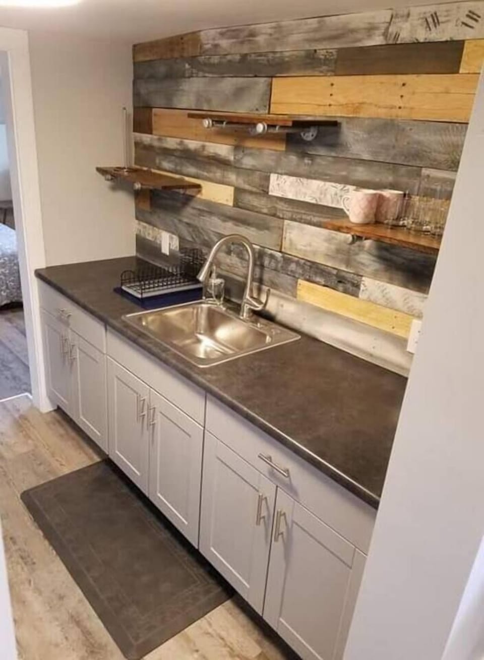 Kitchen with open shelving