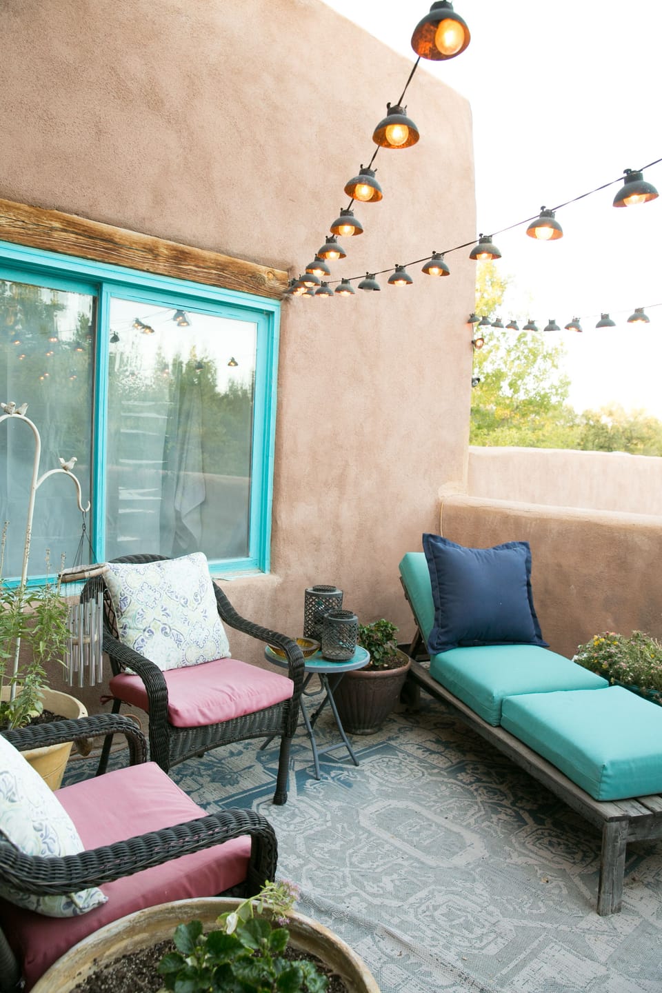 One of two balconies off the master bedroom