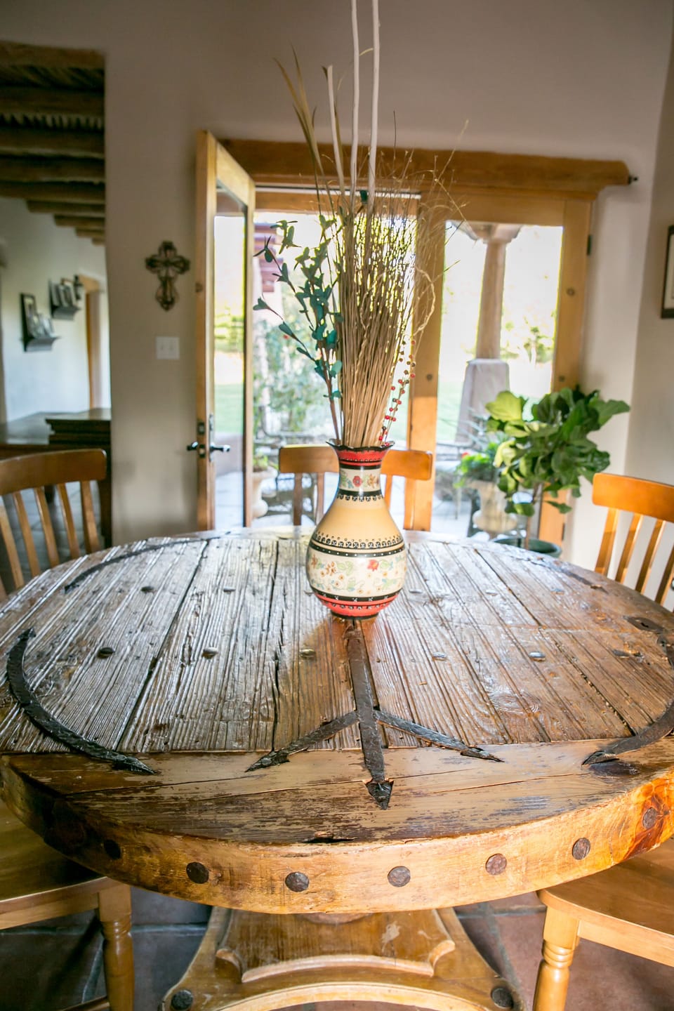 Share a meal with your friends and family around this one of a kind dining table