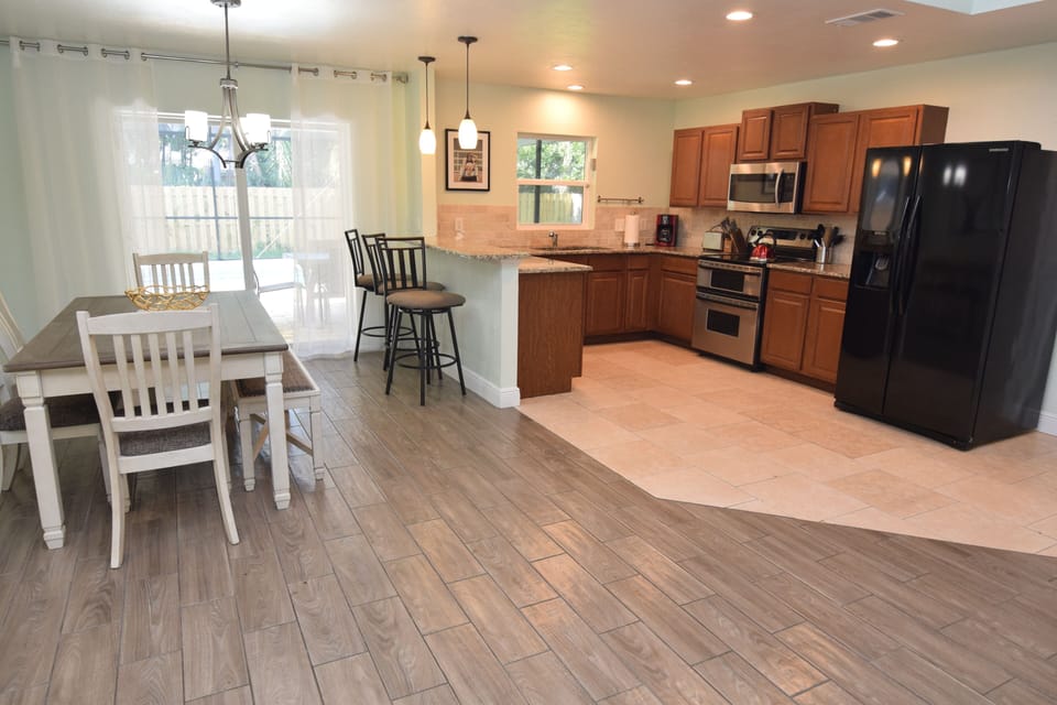 Kitchen and dining room