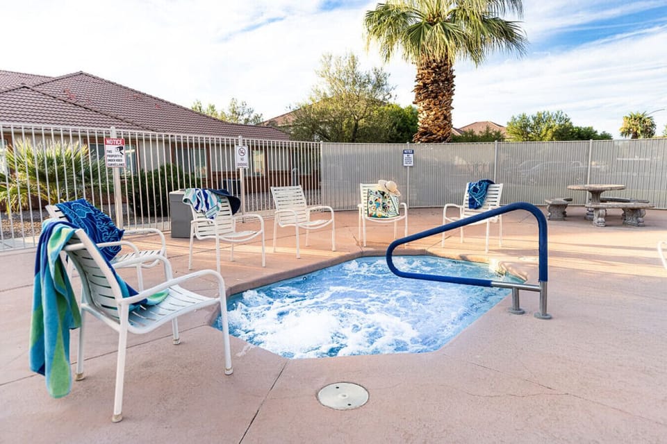 Relax in the hot tub.
