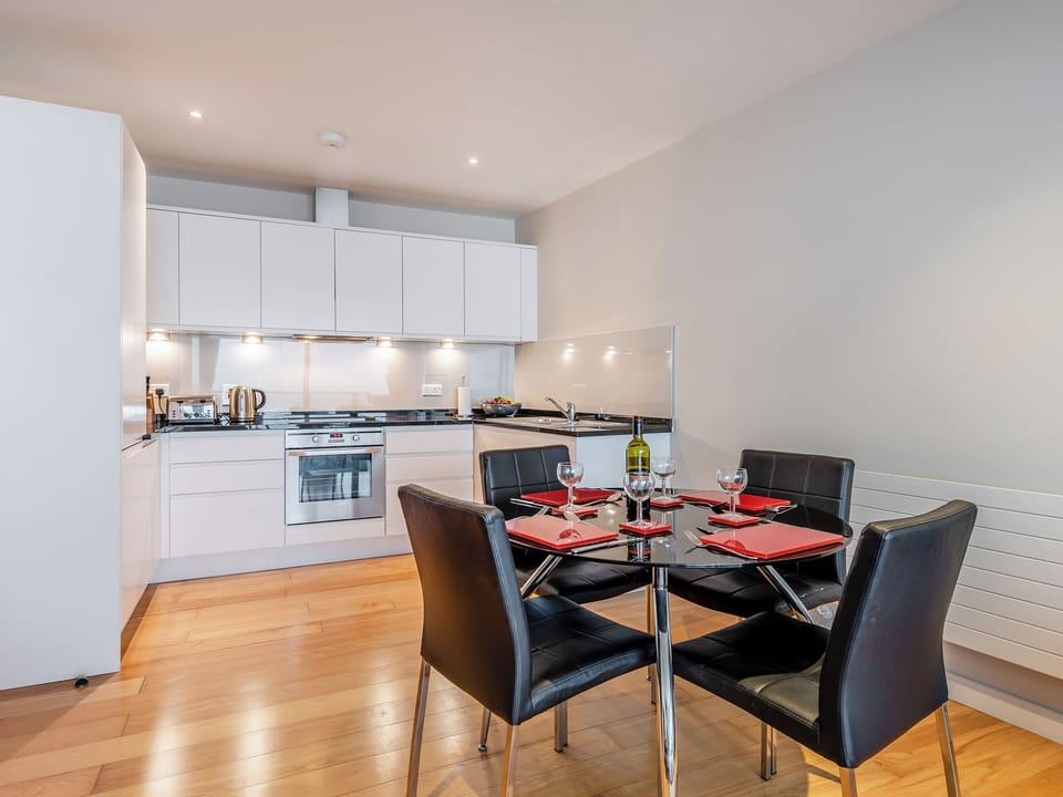 Modern fitted kitchen and dining area | Apartment 50, Westward Ho!