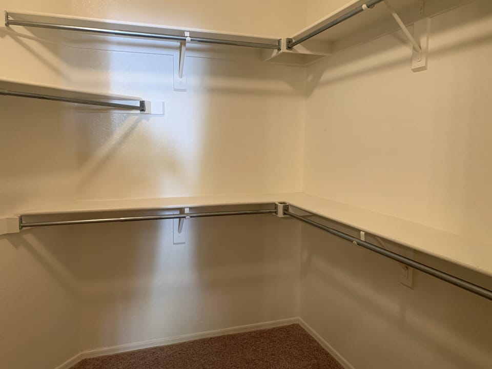 Large closet in master bedroom 