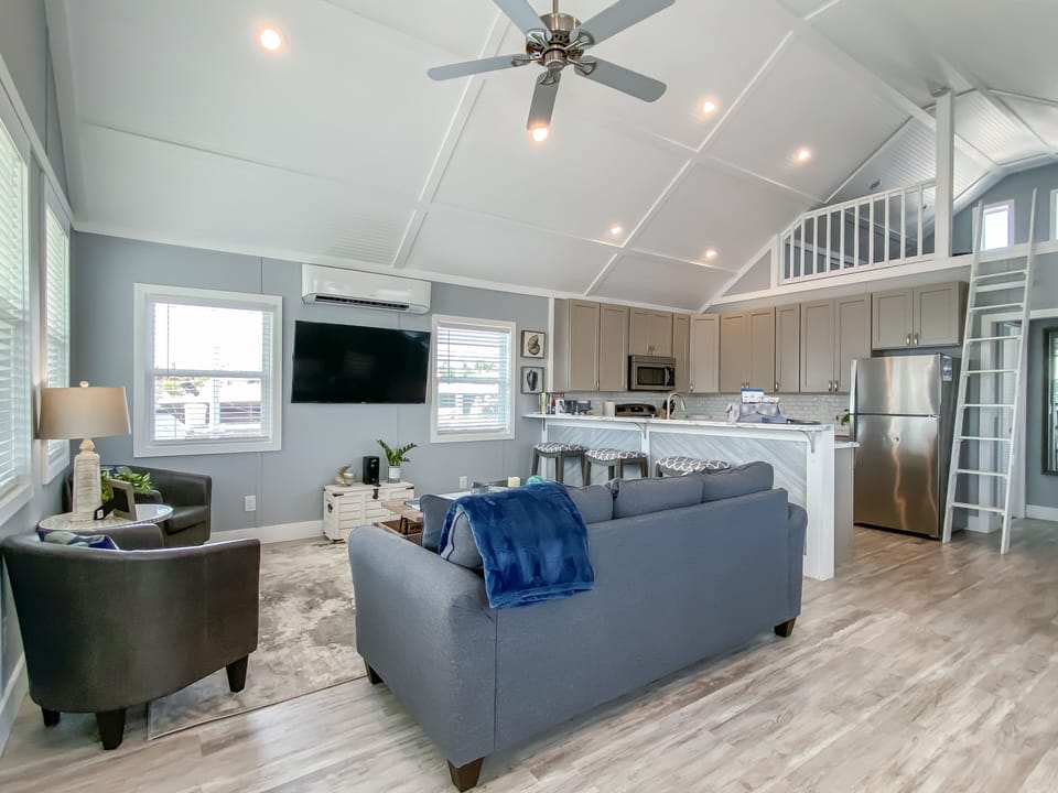 Lots of space in the living room/kitchen to gather with family and/or friends
