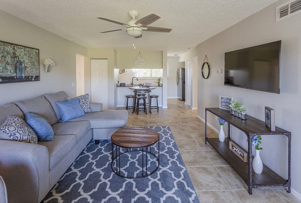 All new furniture throughout. Living space, bedrooms, tvs.