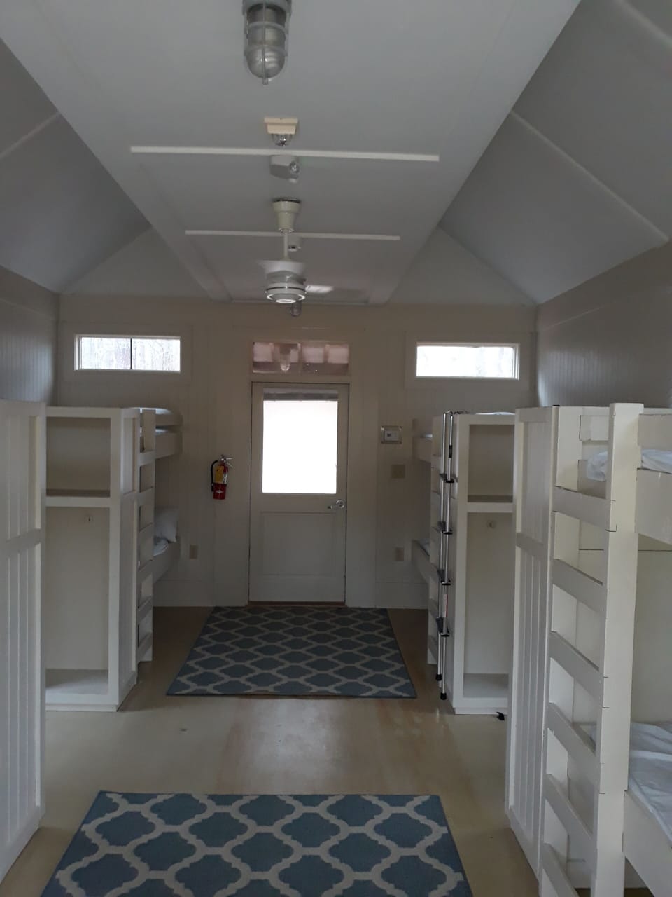 Interior view of pod each has 8 bunk layout, 4 pods= 32 bunks