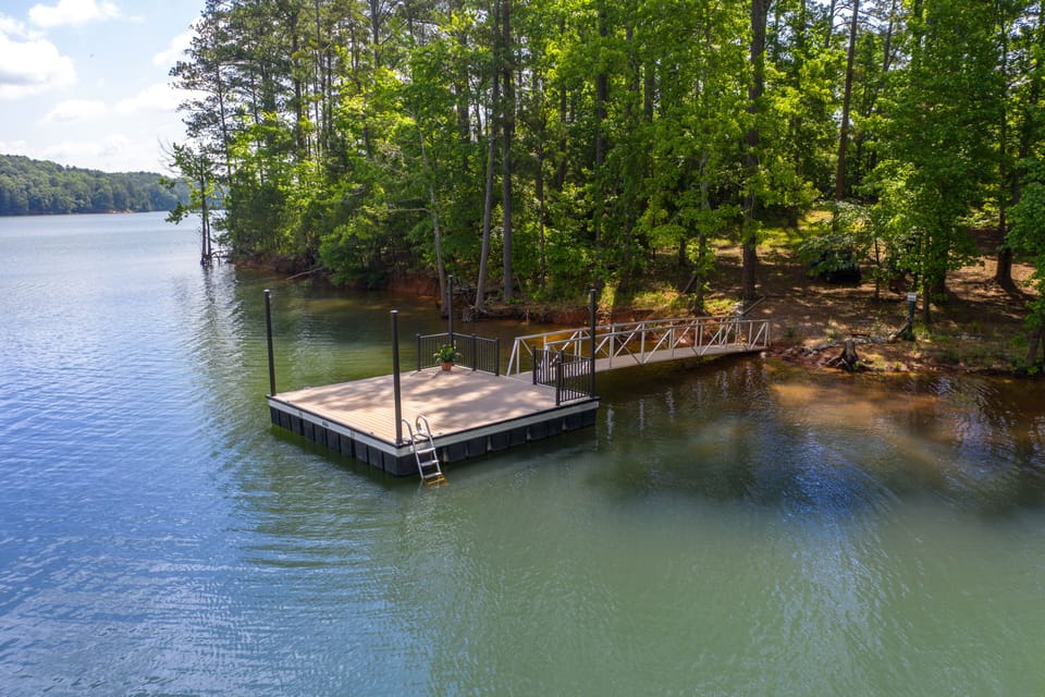 Deep water dock, swim off it, fish from it, relax on it.