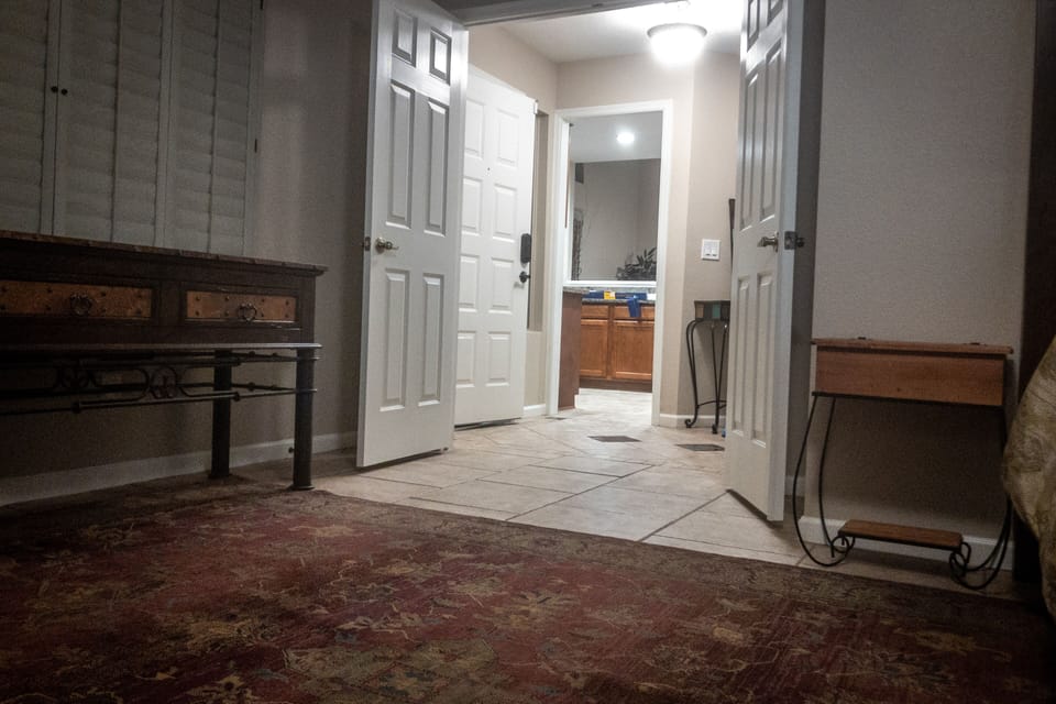Main Floor Master Bedroom with easy access to the rest of the main floor area