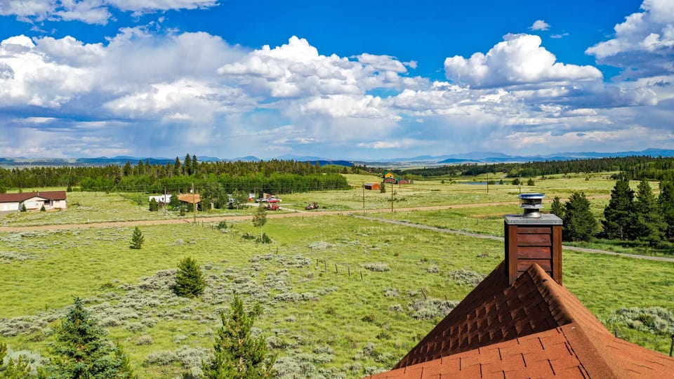 Looking out across the prairie from this wonderful home.