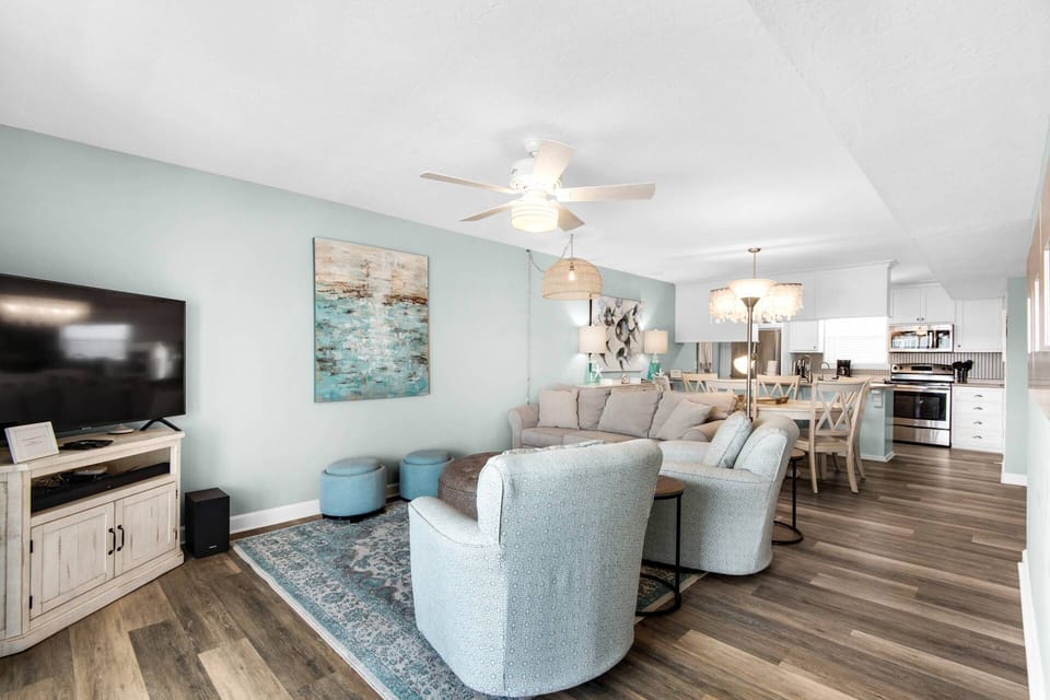 Living area with sleeper sofa