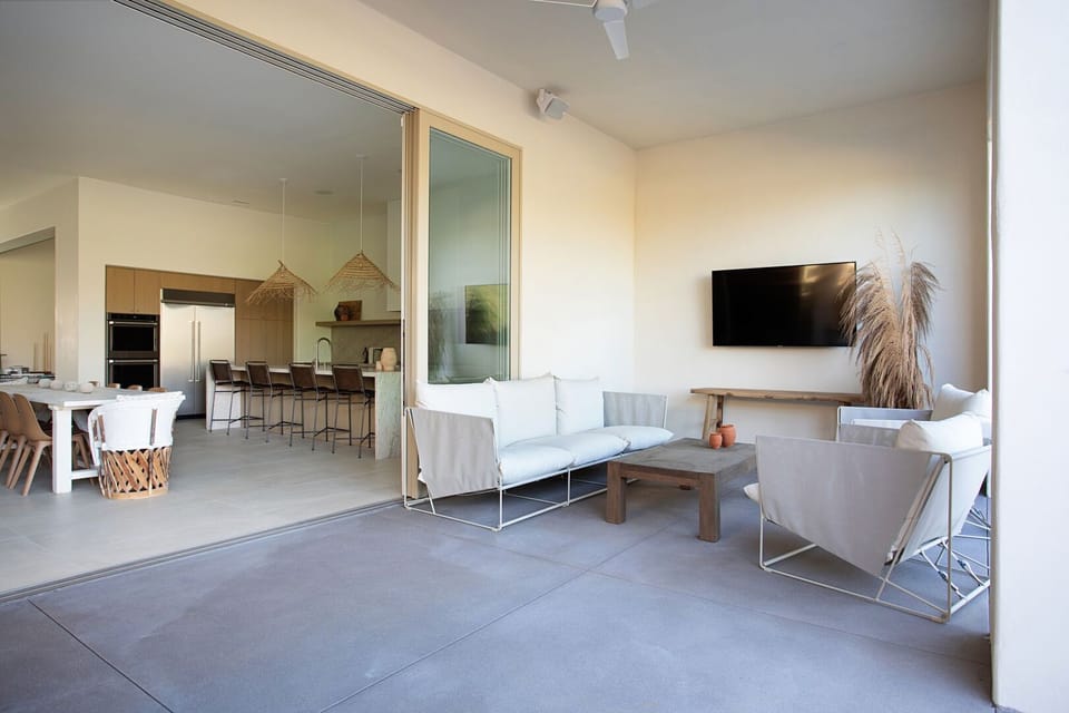 Outdoor lounge for additional seating and entertainment