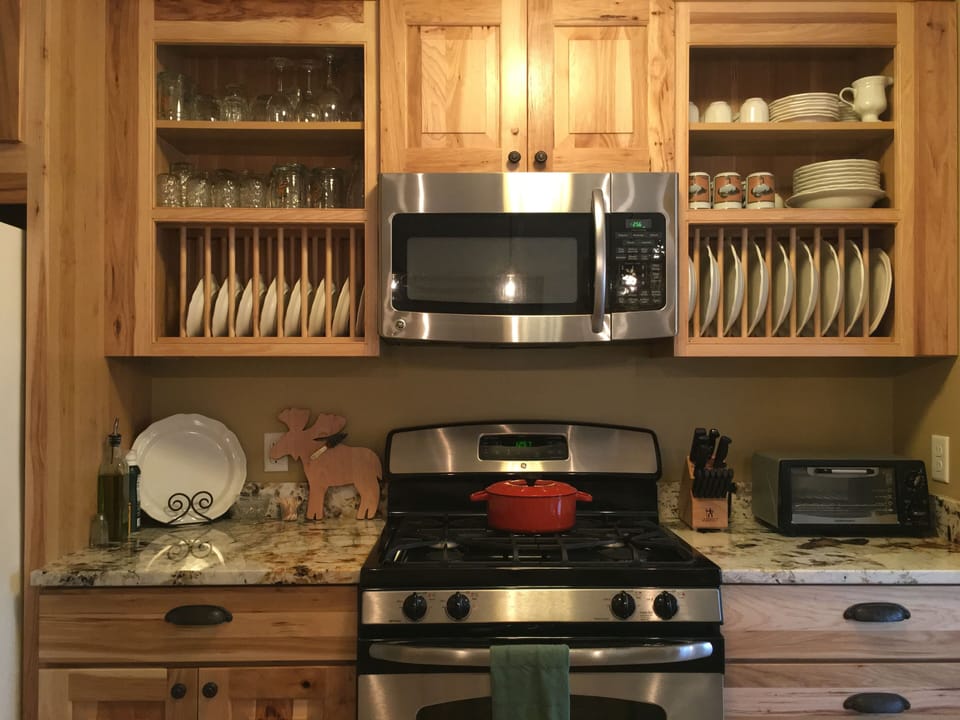 Updated kitchen with granite counter tops 