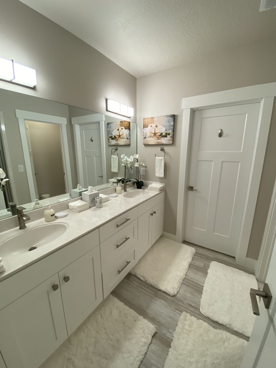 King Bathroom - Double Sink, Shower, Walk-In Closet, Toilet