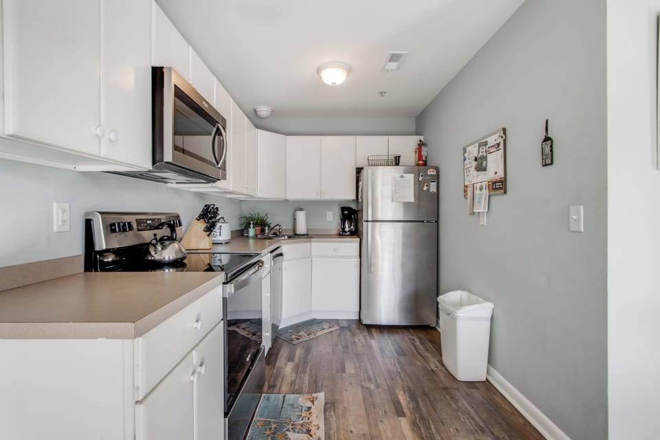Updated kitchen with all you need during your stay