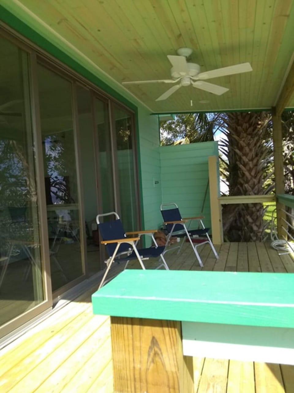 Back deck with shower