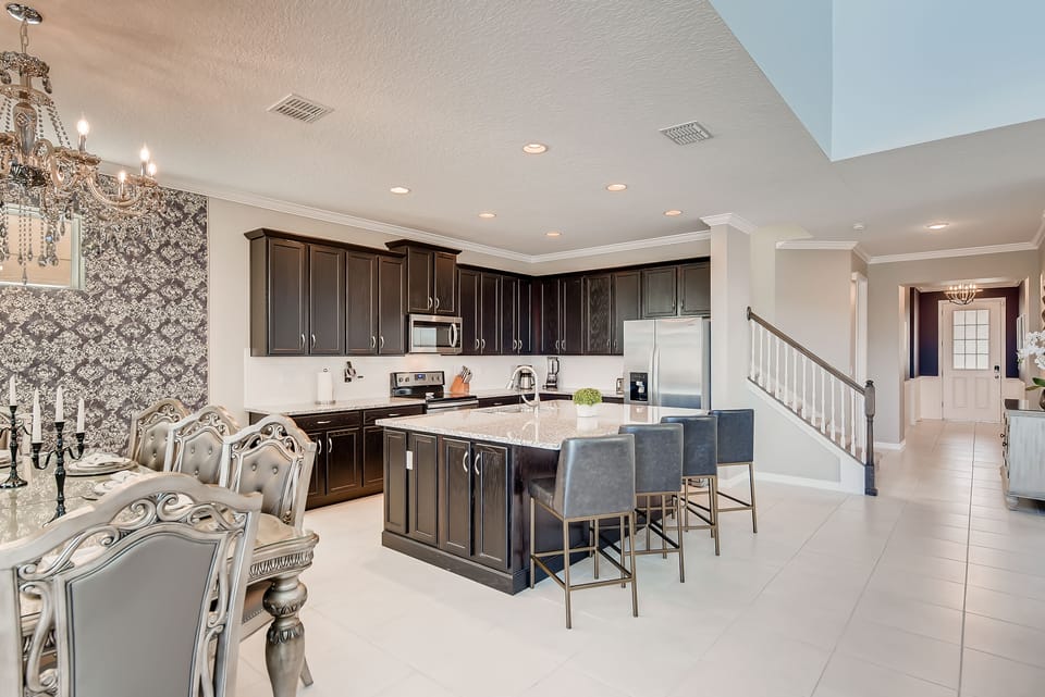 Kitchen view to front hall.