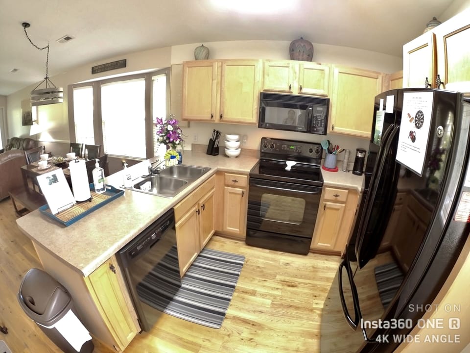 Fully stocked kitchen