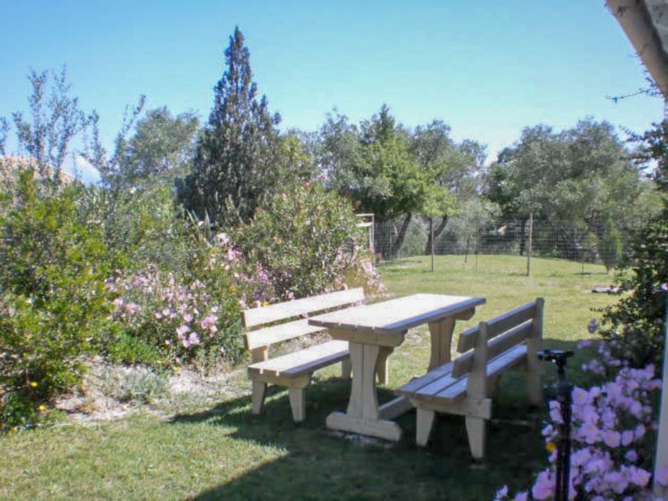 Outside seating area of the house