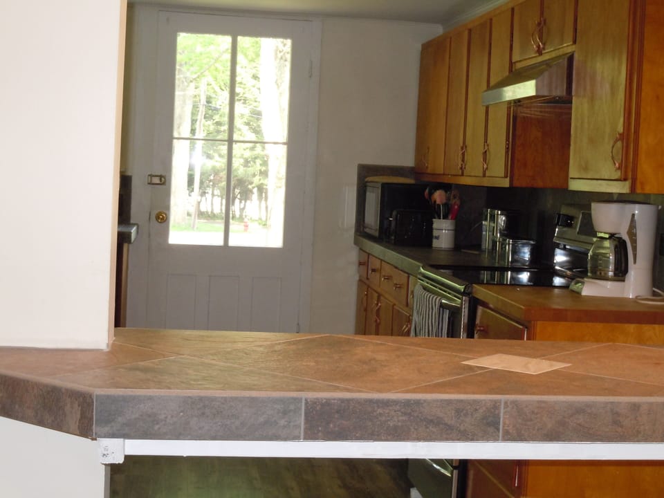 Kitchen Countertop - not seen are barstools.