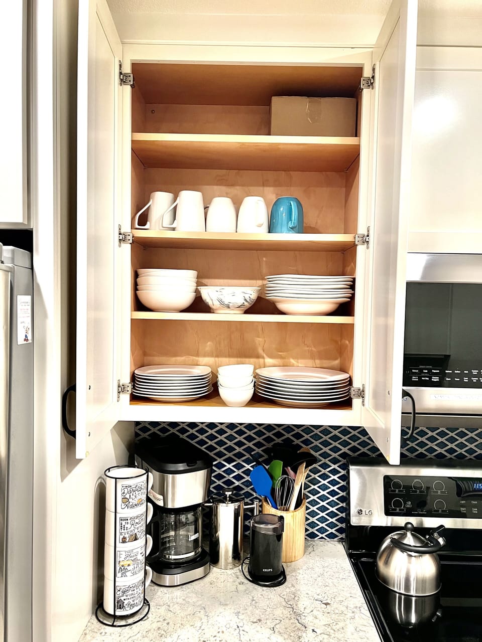 Fully stocked kitchen 