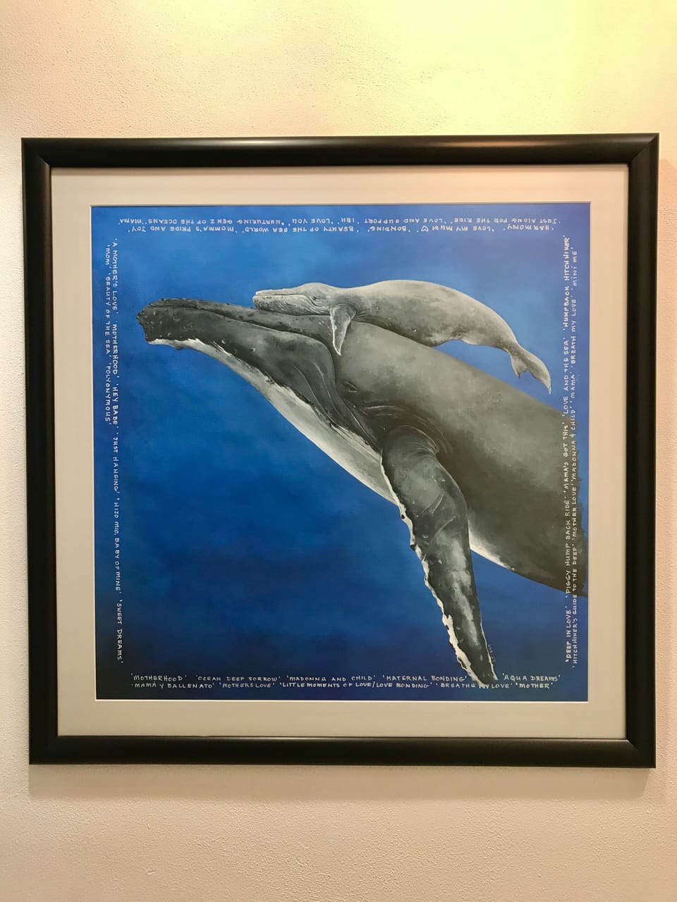 A loving tribute to PV’s whales by Barbara Stenz greets you in the entryway.  
