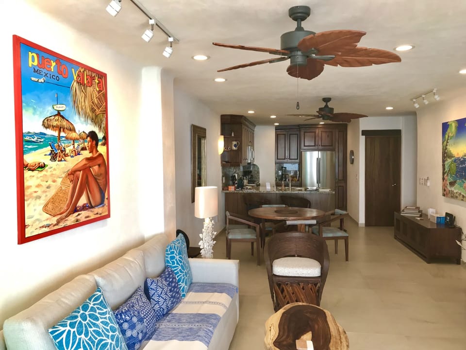 Open floor plan is perfect for socializing.  
