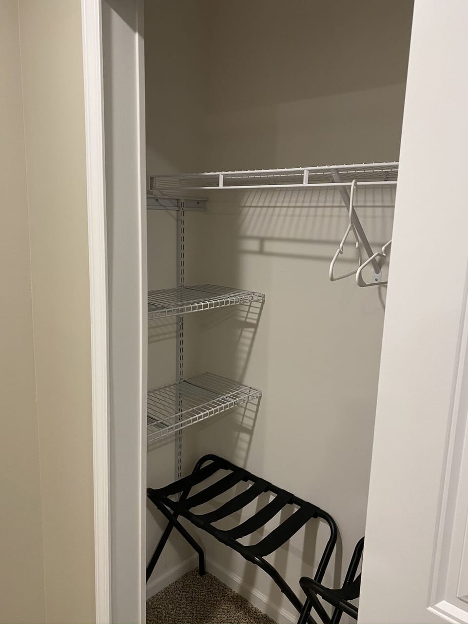 Guest Bedroom closet shelves for visitors cloths