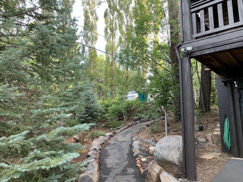 Side walkway to main floor