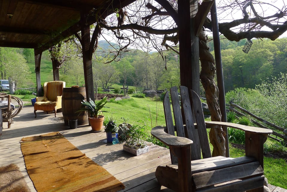 A forty foot long porch
