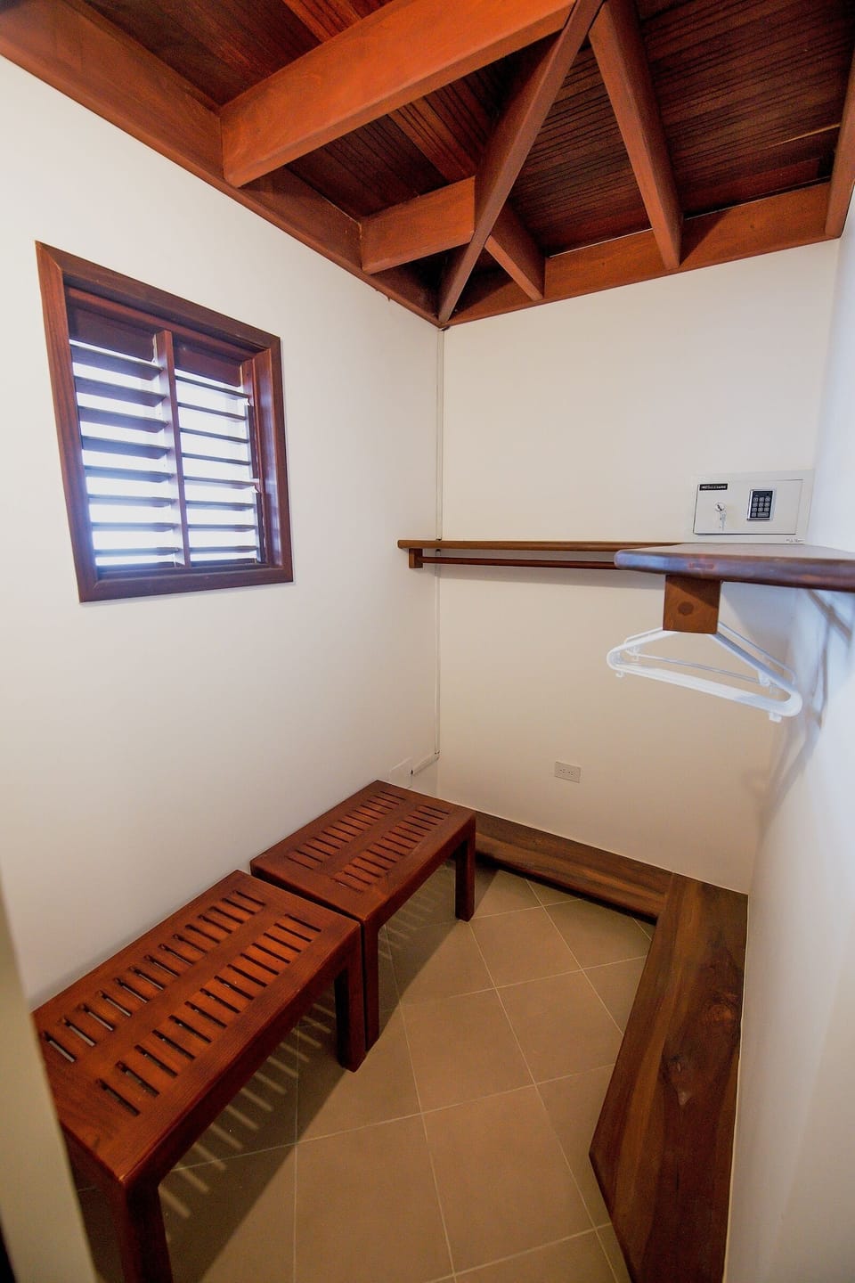 Large Walk-in master closet w/ wall safe