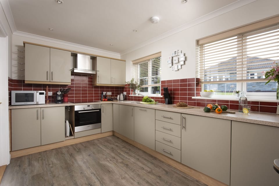September Sea, Port Isaac. Ground floor: The kitchen comes complete with an oven and hob, microwave, fridge/freezer, dishwasher and Krups coffee machine (uses Nespresso compatible pods)