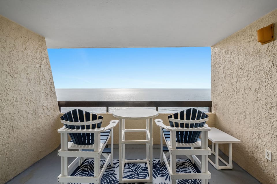 Your private balcony where you can watch the sunrise & the tides change.