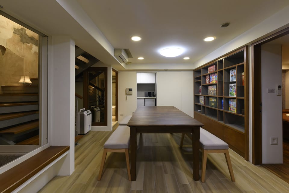 Fun Family Game Room (Lower Floor): 
• Game Table
• Seating
• Board Games