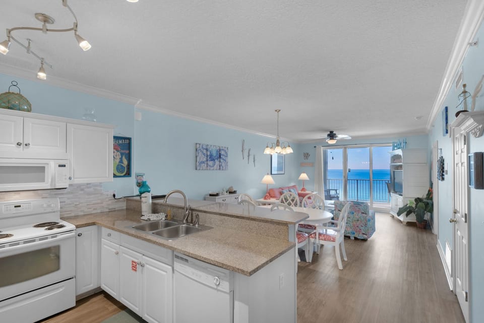 Kitchen to living room view
