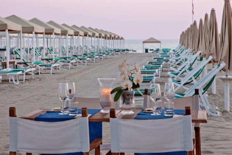 Outdoor banquet area