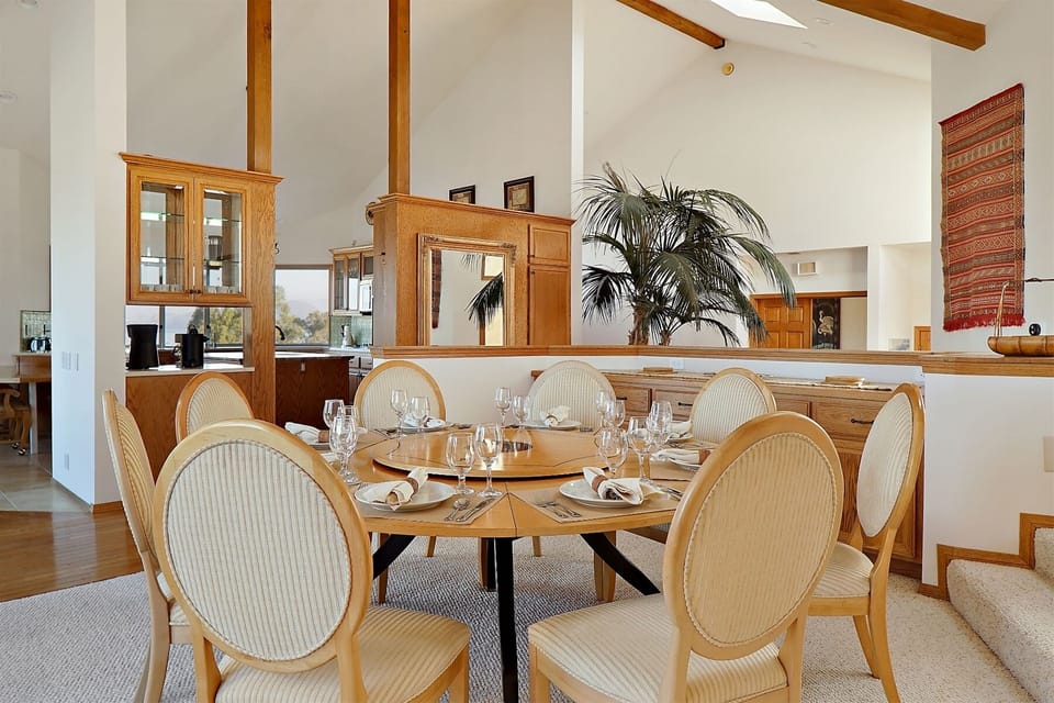 The dining table is also perfect for a family game night