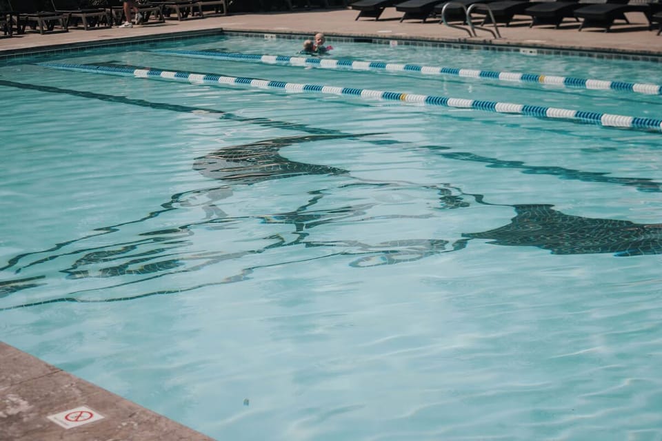 Slip into sparkling water and feel instant summer calm.