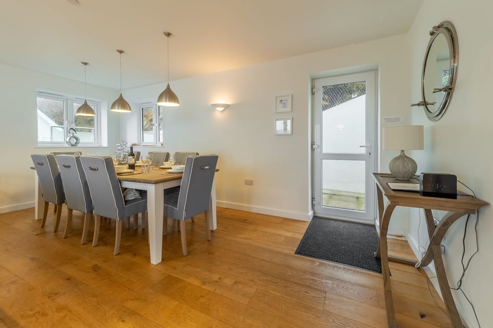 Westaway, Portreath. Second floor: Large dining area for up to 8 guests