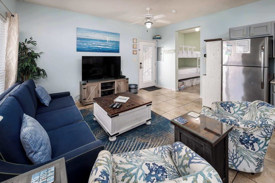 Living area with bunk bed cove in the hallway