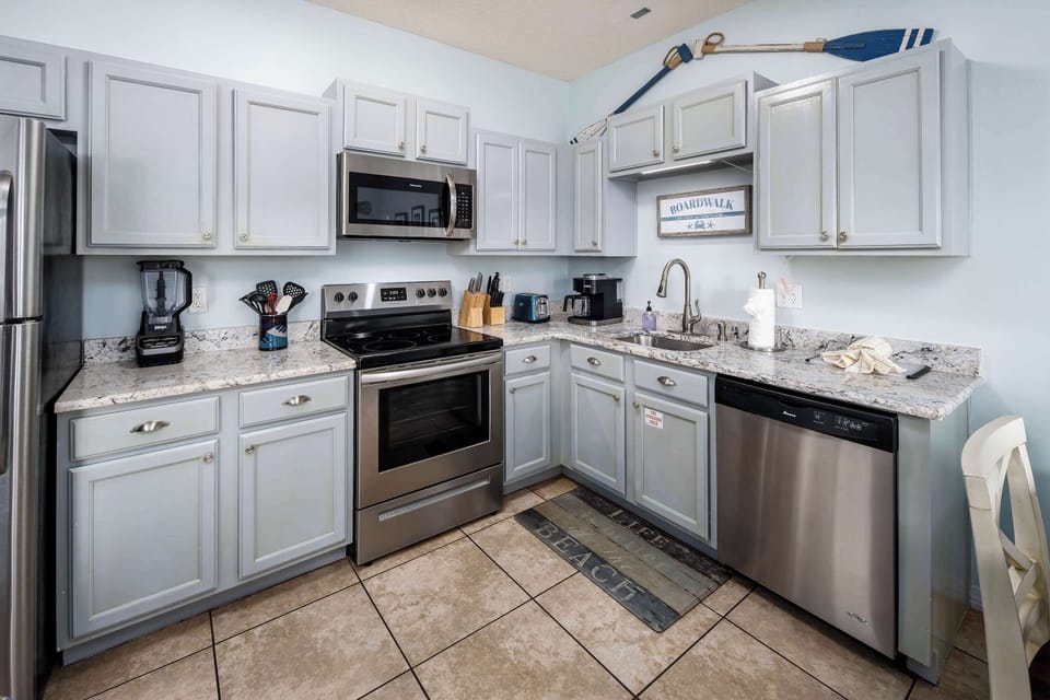 Fully stocked kitchen