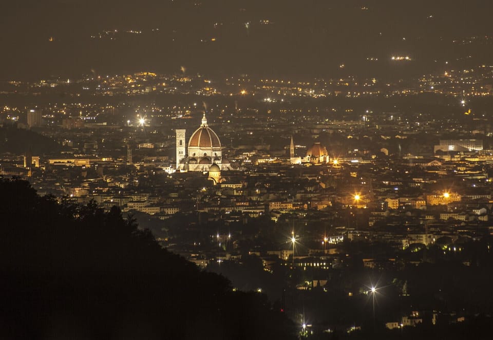 From the property at night: the Duomo and its dome